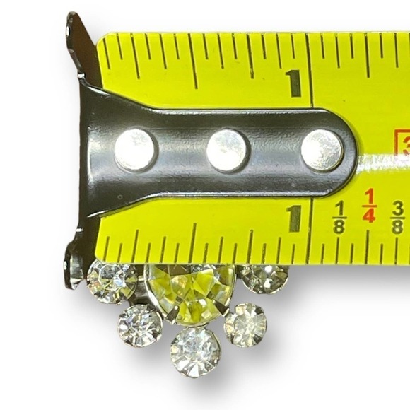 Coro Vintage Silver Tone Rhinestone Signed Brooch Scatter Pin Pair - Picture 6 of 6